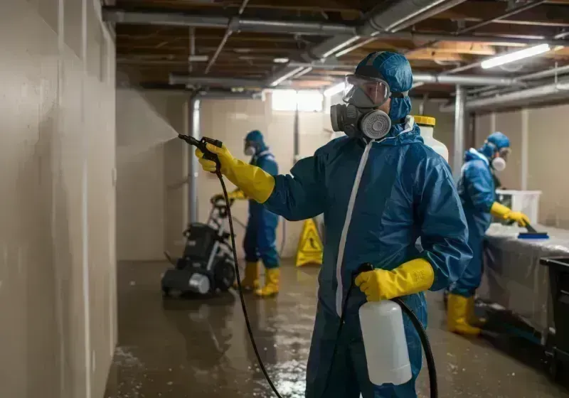 Basement Sanitization and Antimicrobial Treatment process in Upper Pohatcong, NJ